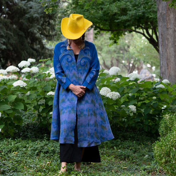 navy blue artisan made kaftan