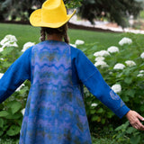 navy blue artisan made kaftan