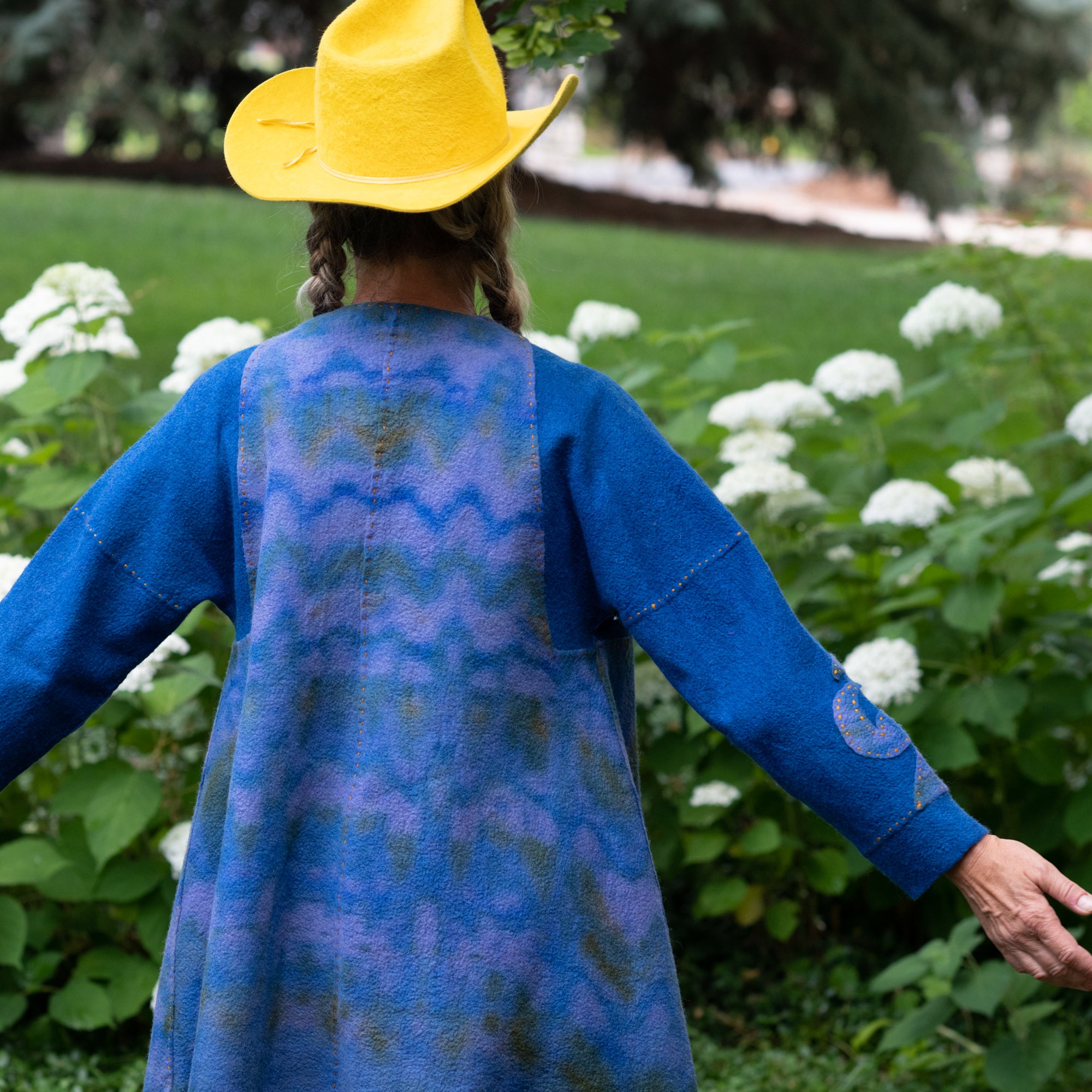 navy blue artisan made kaftan