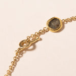raw pink sapphire necklace 22k 