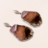 Tourmaline Slice Earrings