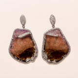 Tourmaline Slice Earrings