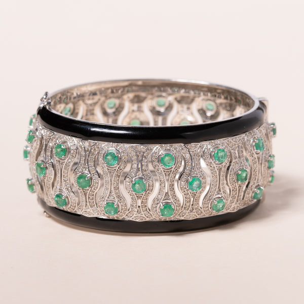 Emerald and Enamel Bracelet