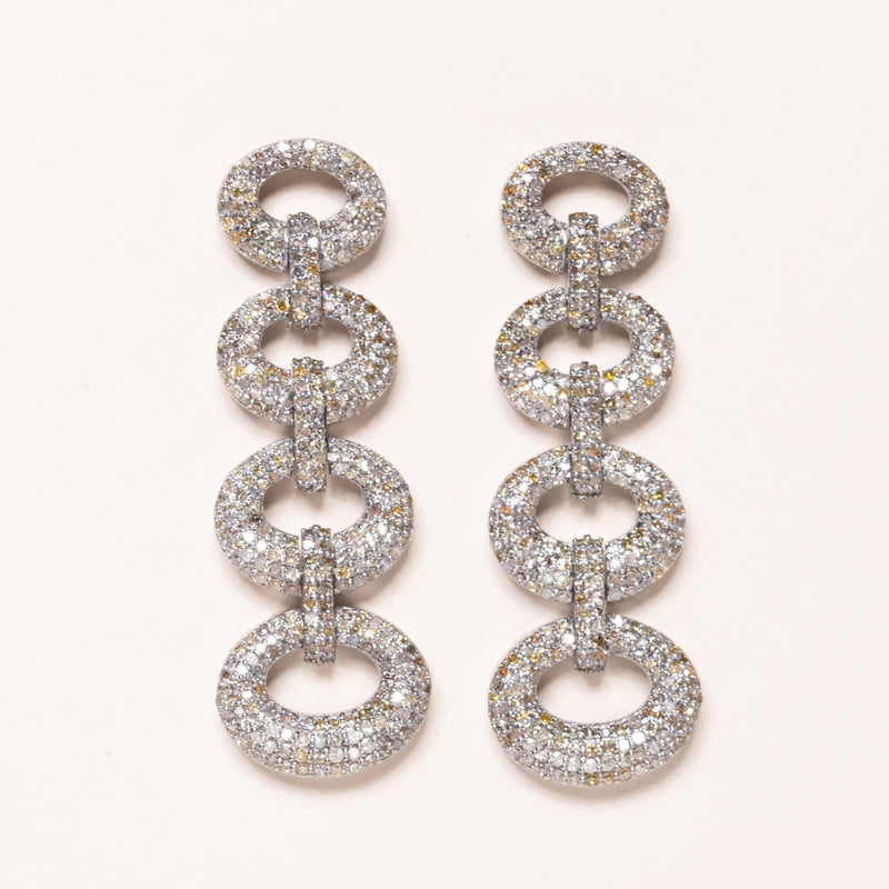 Pave Diamond Circles Earrings