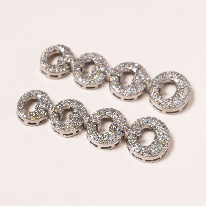 Pave Diamond Circles Earrings