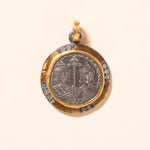 byzantine constantine silver coin pendant 
