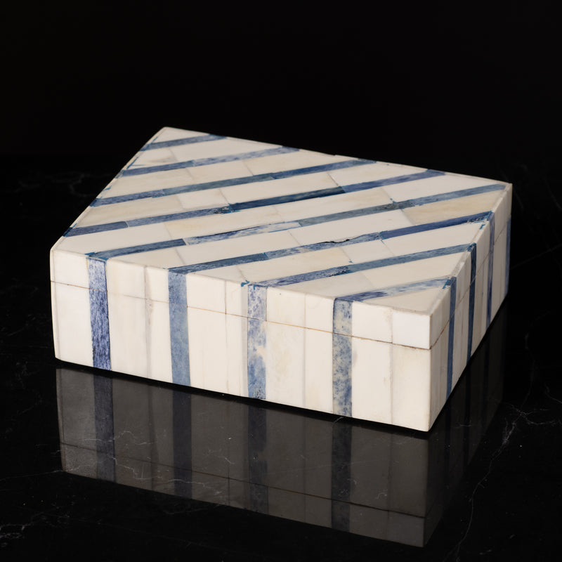 Blue and White Bone Box