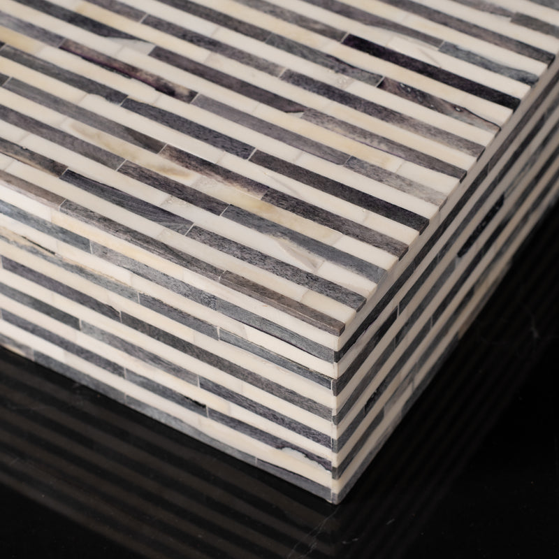 White with Grey Stripes Box