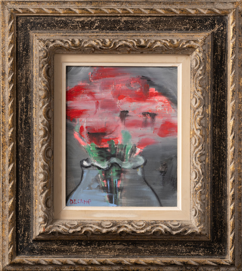 Red Flowers Framed Painting