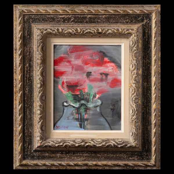 Red Flowers Framed Painting