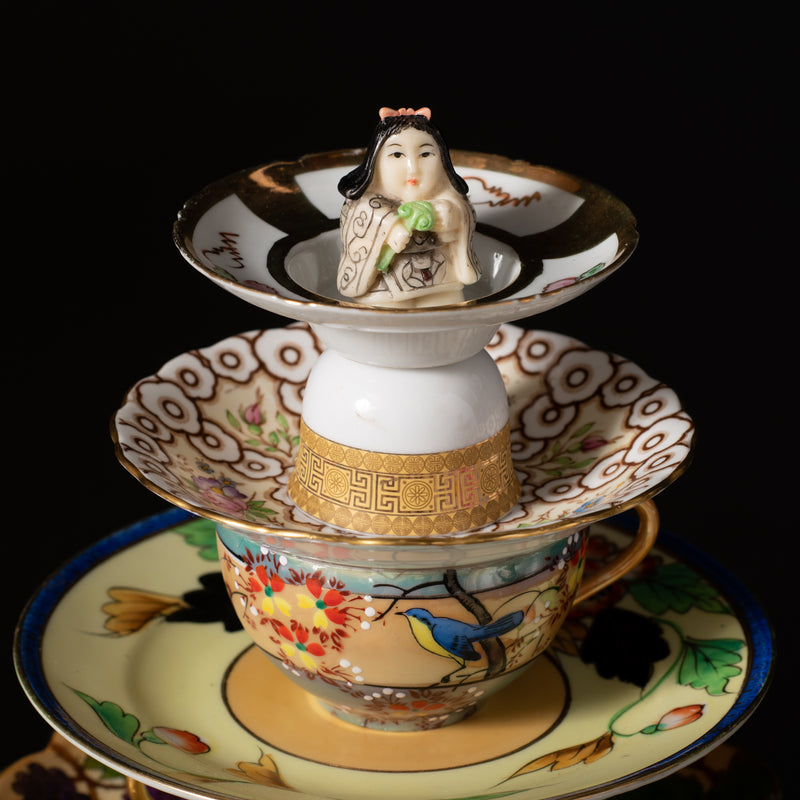 Geisha with Berries Tea Tower