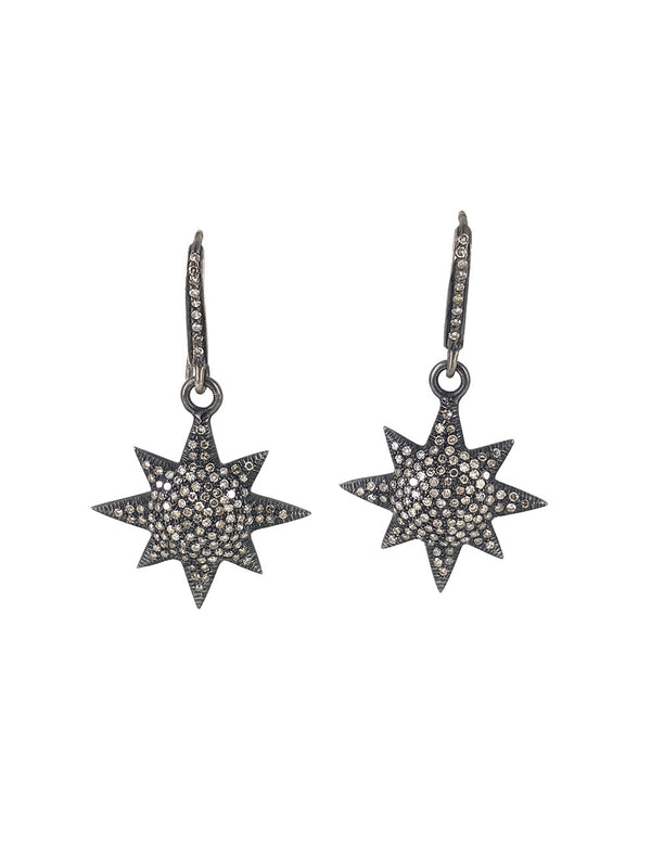 sun pave diamond earrings 
