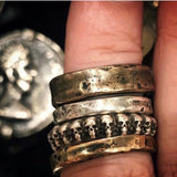 Sterling  Claro Rustic Band Rings