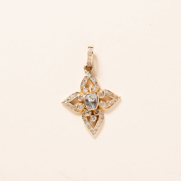 Gold and Diamond Clover Pendant