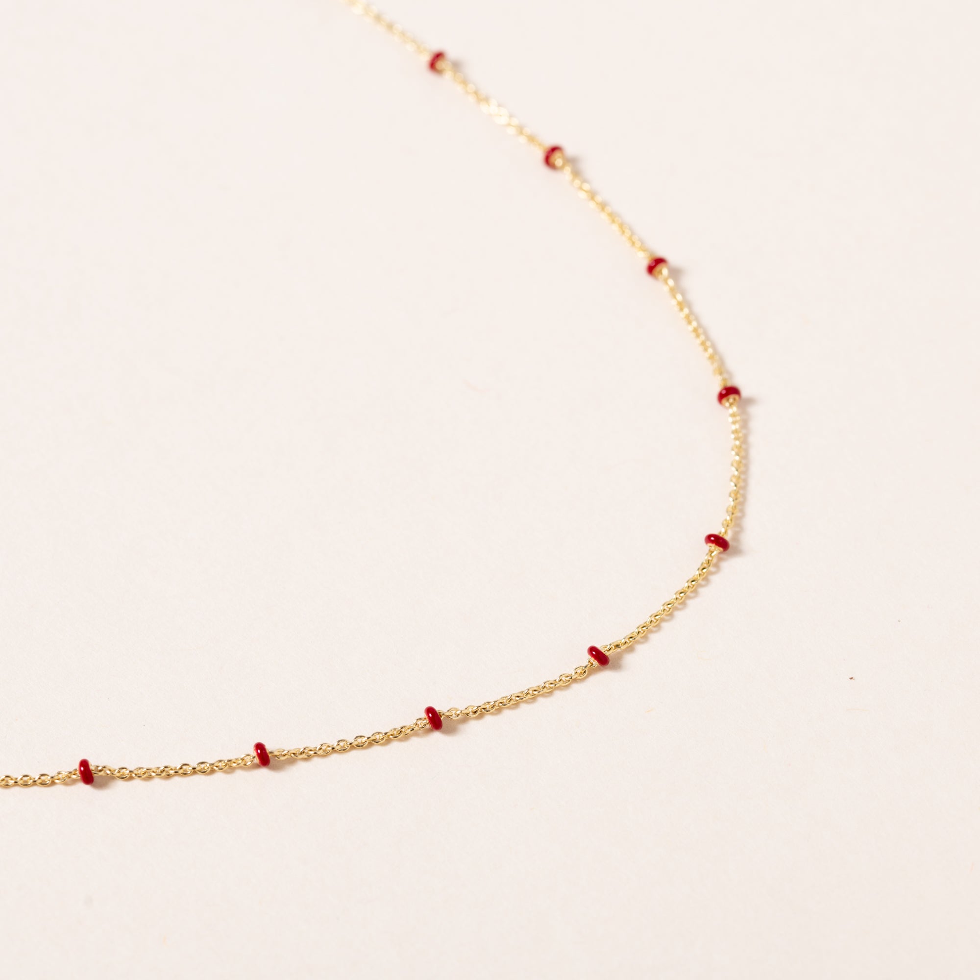 18" Gold and Bead Chain