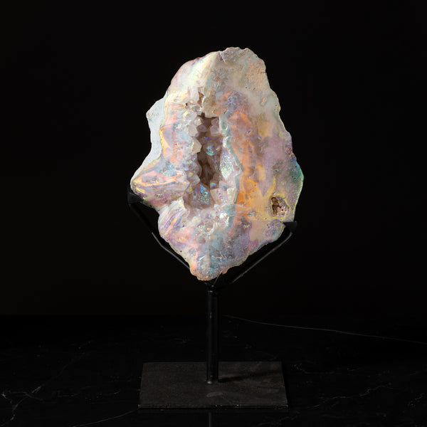 Polished Aura Geode on Stand