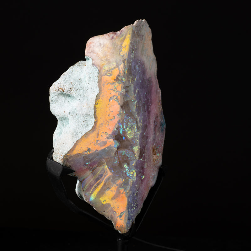 Polished Aura Geode on Stand