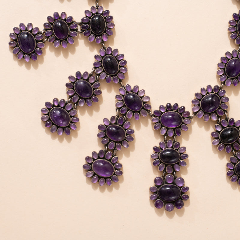 Amethyst Flower Necklace