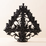 Extra Large Black Rose Candelabra - 13 Candles