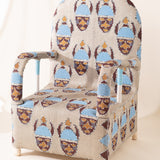 African Beaded Chair - Faces
