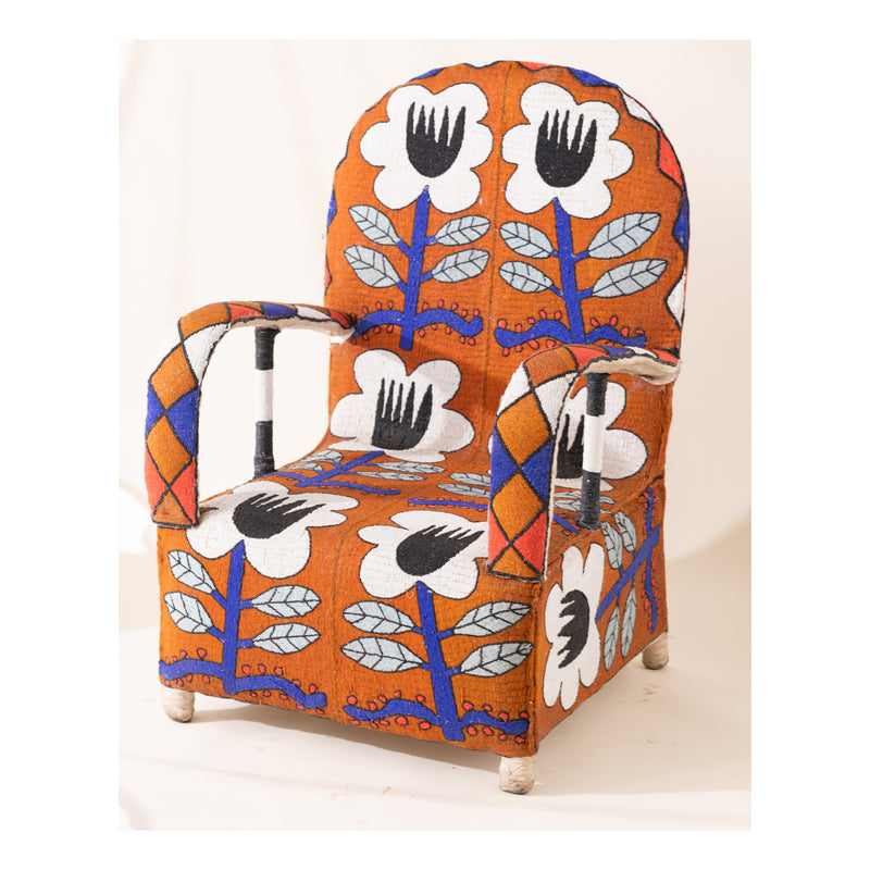 Yoruba African beaded chair