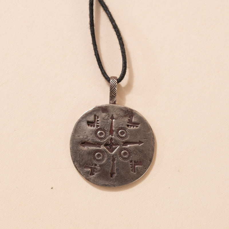 Spiritual Compass White Copper Necklace