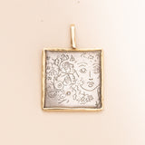 Etched Face Pendant