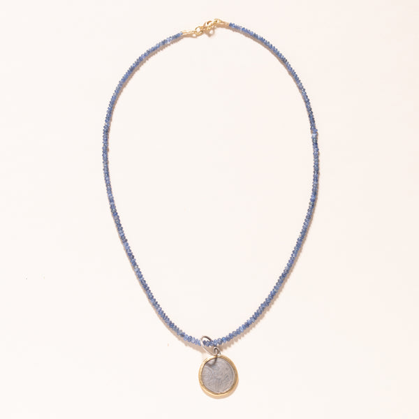 Grey Green Sapphire 16" Necklace