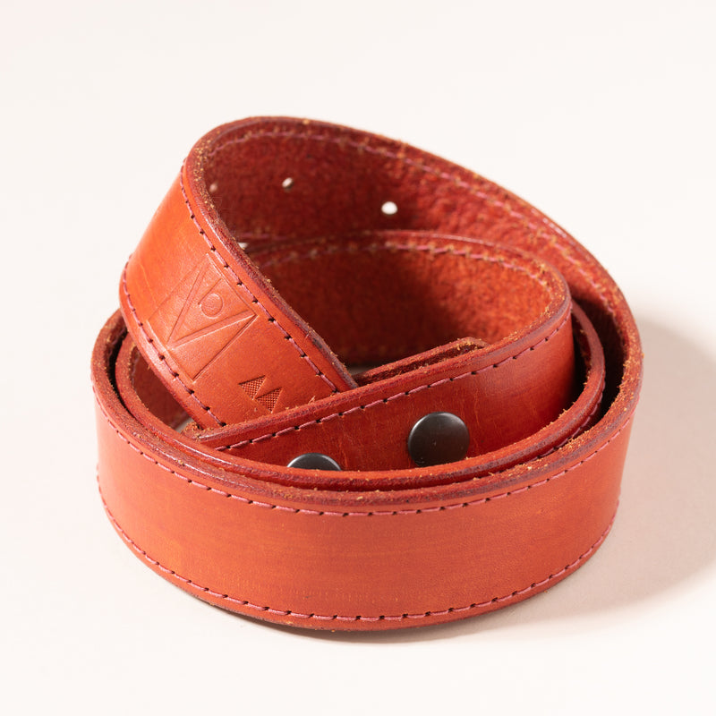 Orange Leather Belt by Alexa  Allen