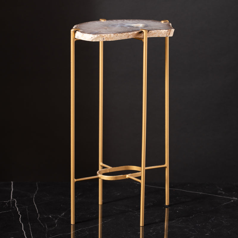 Geode Topped Side Table