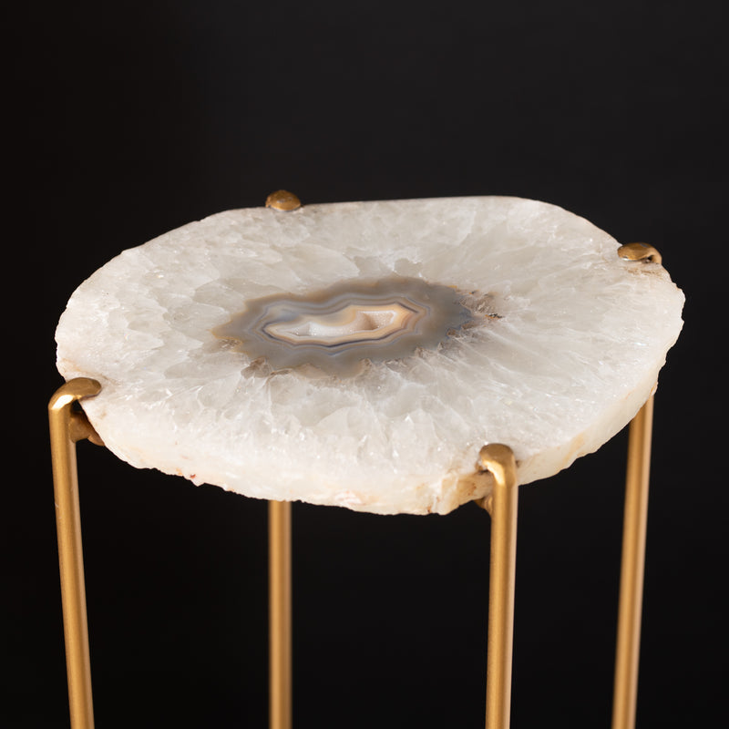 Geode Topped Side Table