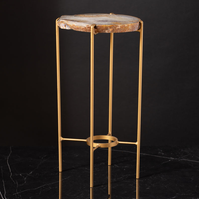 Geode Topped Side Table