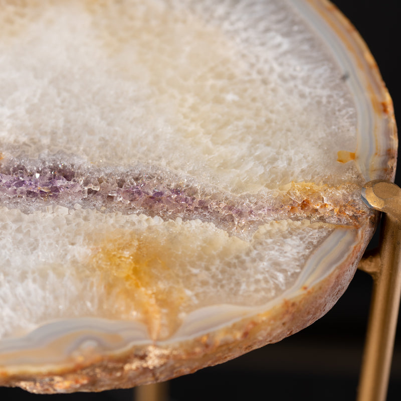 Geode Topped Side Table
