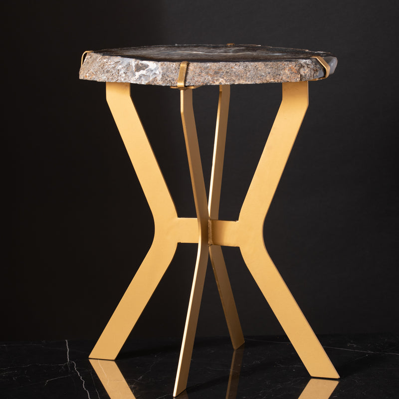 Geode Topped Side Table