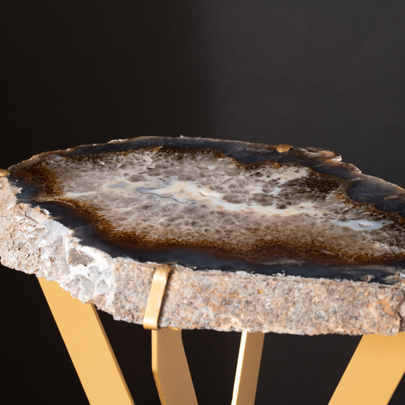 Geode Topped Side Table