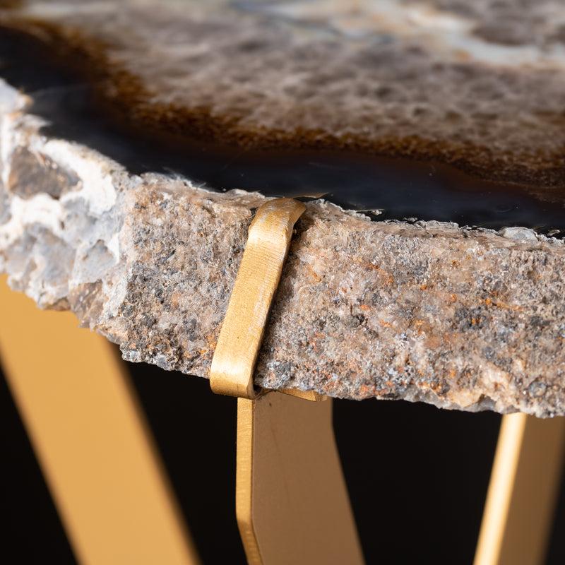 Geode Topped Side Table