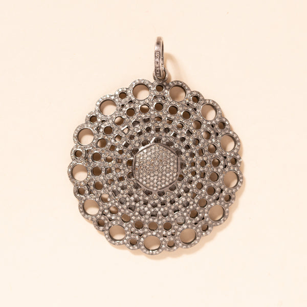 diamond doily pendant 