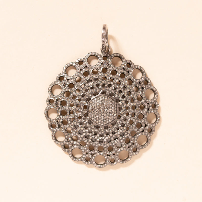 diamond doily pendant 