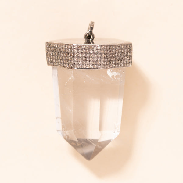 six sides point crystal pendant 