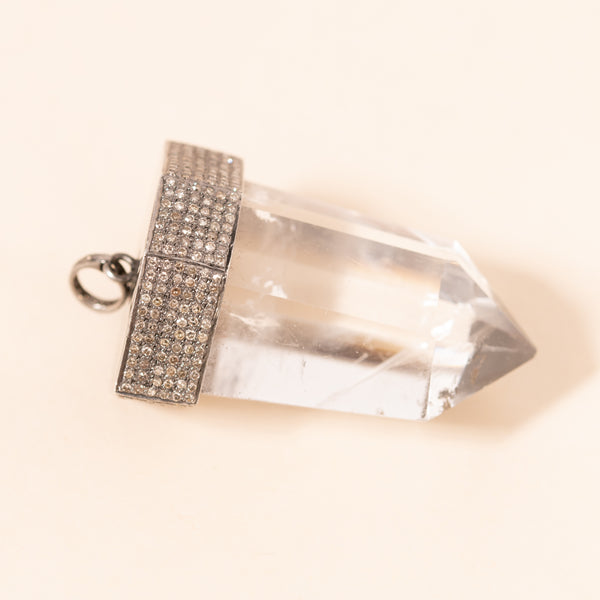 six sides point crystal pendant 