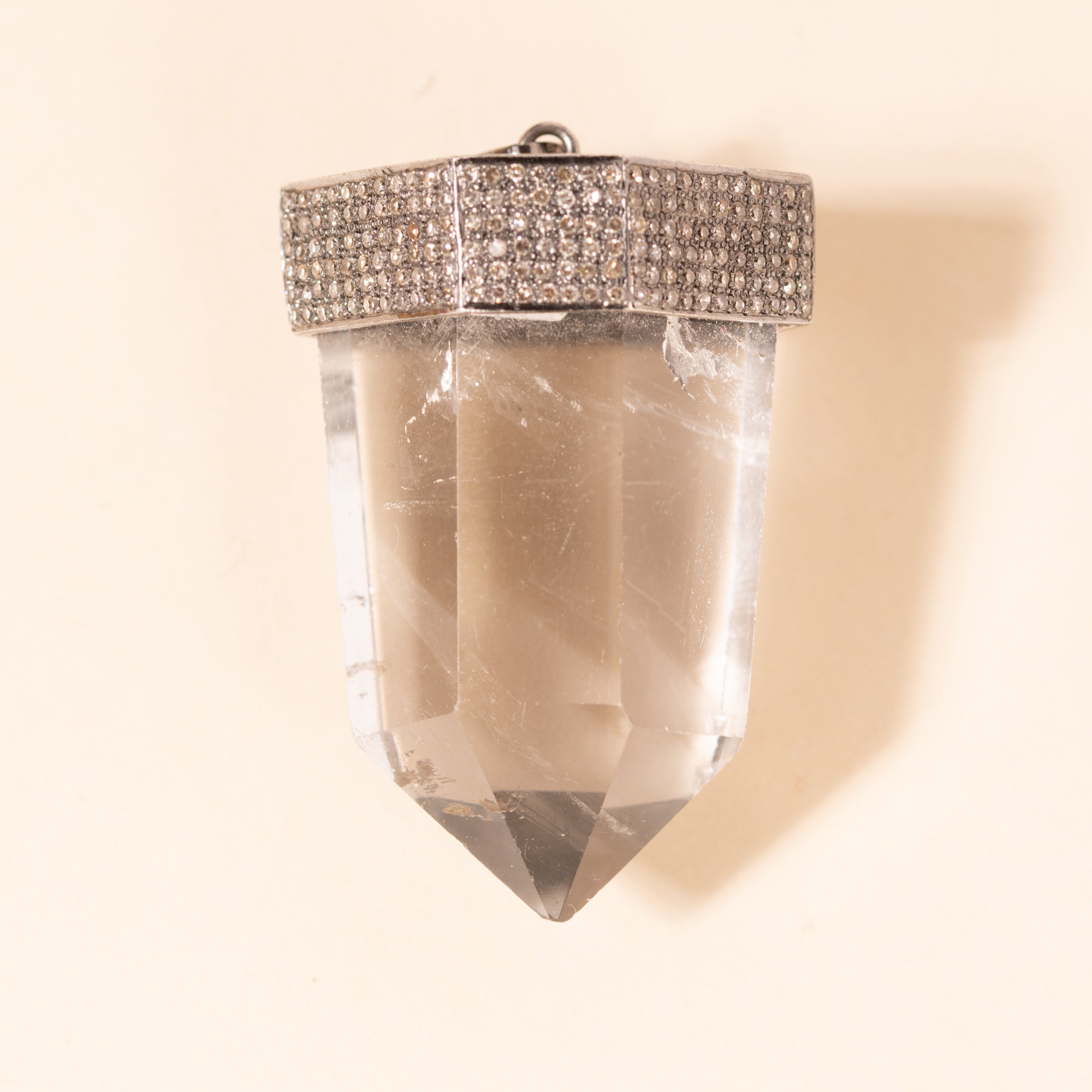 six sides point crystal pendant 