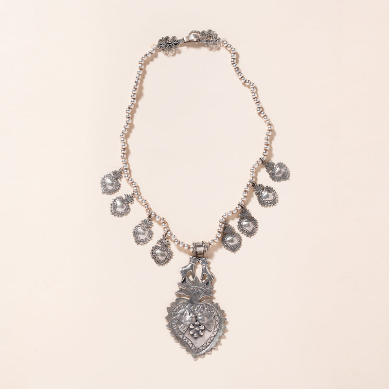 artisan made Oaxacan silver necklace