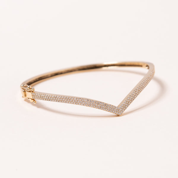 Diamond V Gold Bracelet