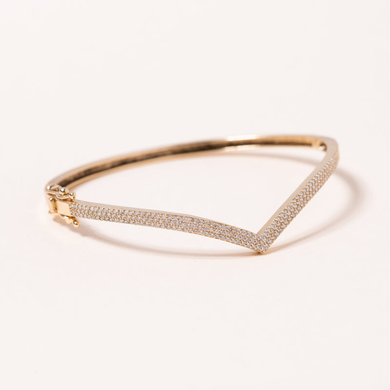 Diamond V Gold Bracelet