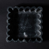 black marble waved plate 