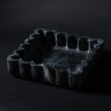 black marble waved plate 
