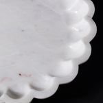 16 x 16 waved white marble plate 