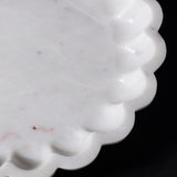 16 x 16 waved white marble plate 