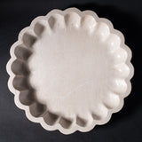 16 x 16 waved white marble plate 
