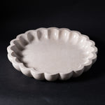 16 x 16 waved white marble plate 